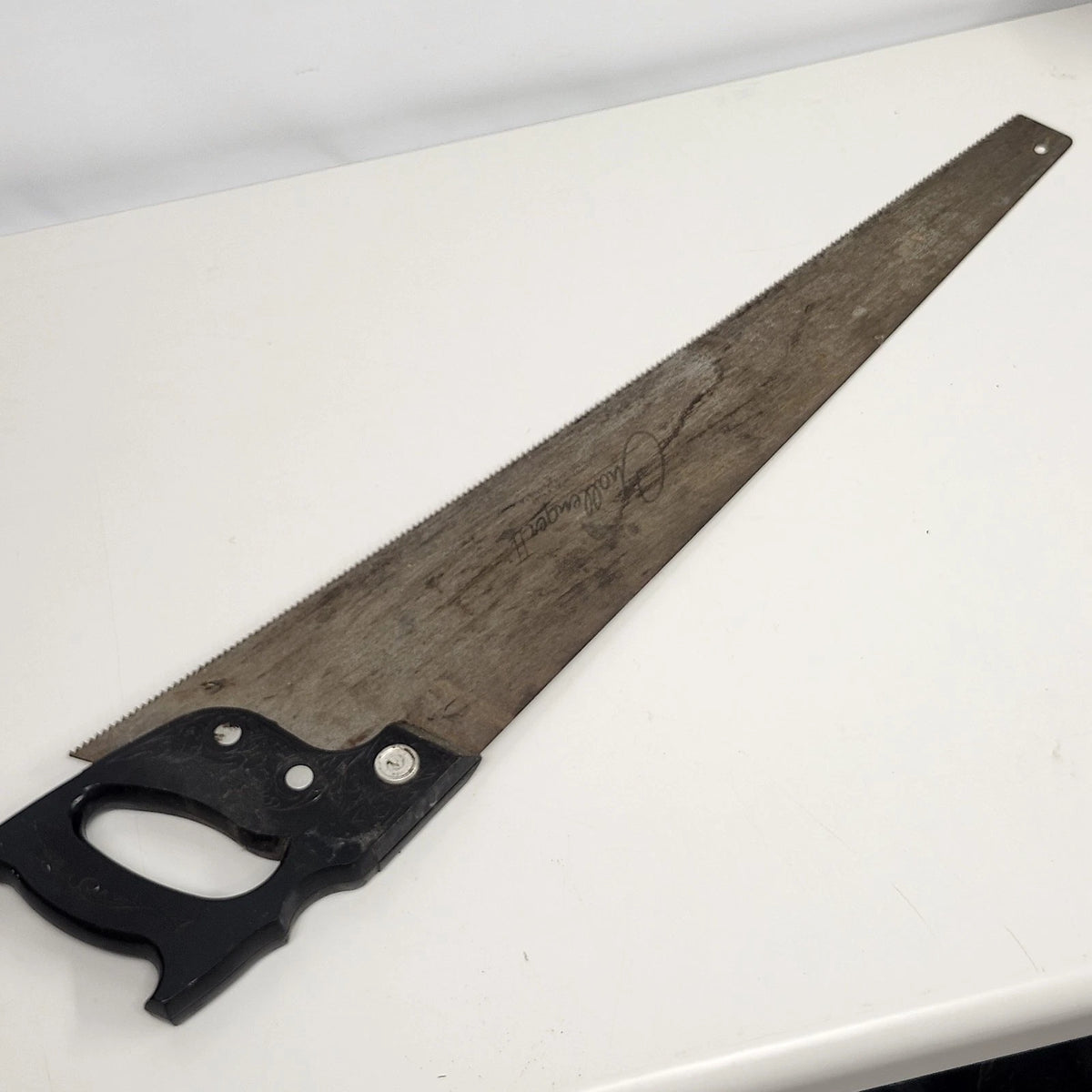 Disston Challenger II 26" Crosscut Hand Saw 8 Point Black Handle Vtg USA Tool