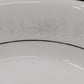 Noritake Cumberland Round Vegetable Bowl 9" White Flowers Platinum Vintage Japan