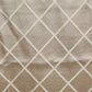 Smooth Light Golden Beige Woven Diamond Pattern Two Rod Curtain Panels 82"x38"