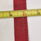 Set of 4 White Red Christmas Napkins 17x16" Holly Design Red Border Hemmed