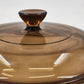Amber Brown Replacement Round Lid Cover Pyrex V-2.5-C Vision 7.25" For Casserole