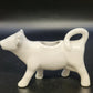 Apilco White Porcelain Cow Creamer Pitcher Figural Milk Pourer Farmhouse 6.5"