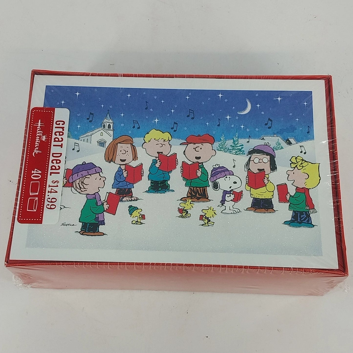Hallmark Peanuts Gang Caroling Christmas Cards 40 Envelopes Sealed NIB Holiday