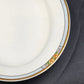 Nebraska Blue Oval Serving Platter 12" England Blue Rim Flower Accent J&G Meakin