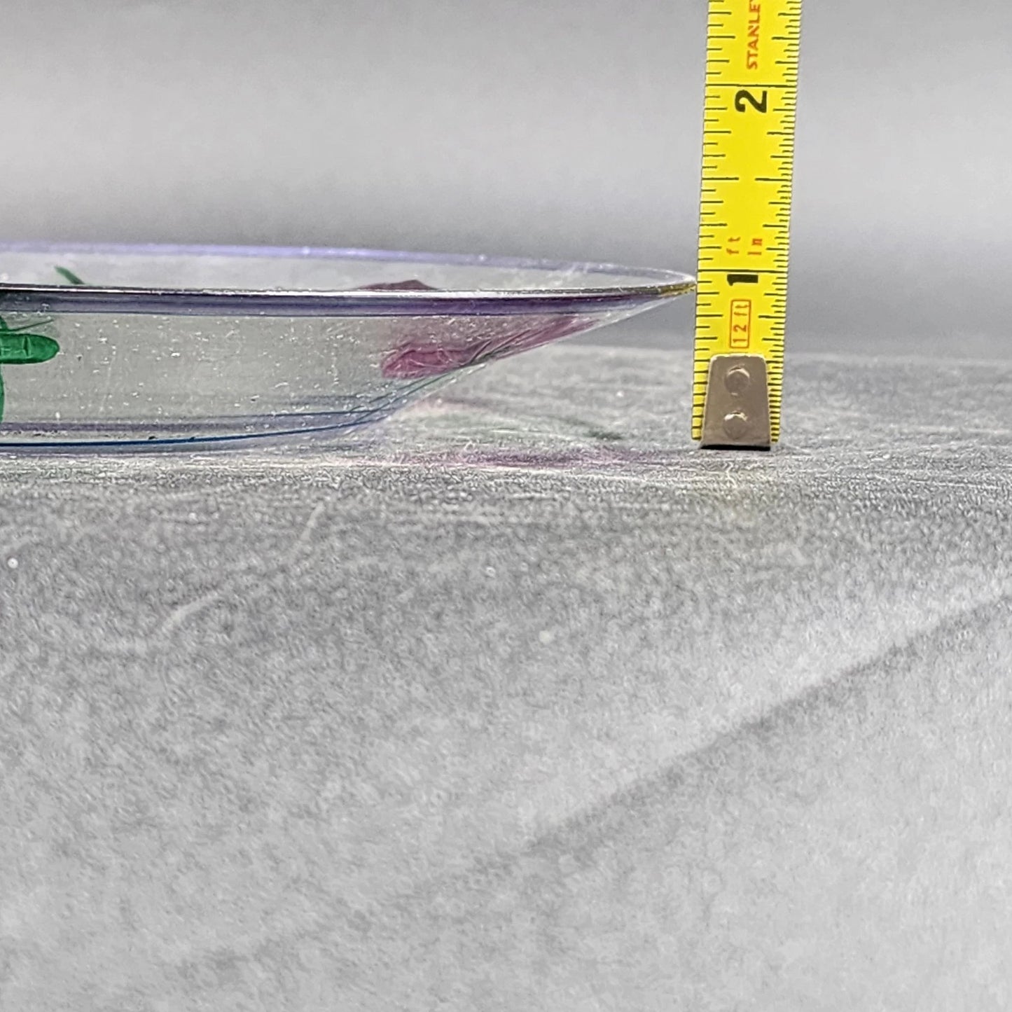 Yankee Candle Shade & Underplate Large Jar Purple Crackle Glass Floral Design