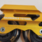 LIKU Unisex Fitness Inline Skates Size 6M / 6.5W Black Gold with Blades China