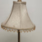 Berman Artisan Elephant Table Lamp 22" Tall Cast Base Cloth 8" Shade w Prisms