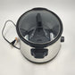 Hamilton Beach Portable Slow Cooker Crock Pot 6 Quart Black Silver 33665 10"x7"