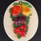 Fruit Chalkware 3D Wall Plaque Oval Kitchen Decor MCM 10"x7" Wall Hanging