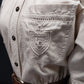 Liz Claiborne Chic Beige Cotton Shirt Dress Button Front with Belt Pockets Sz 4