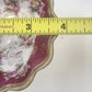 O&EG Royal Austria Porcelain Footed Bowl 3.75" Pink Gold Floral Scalloped Ribbed