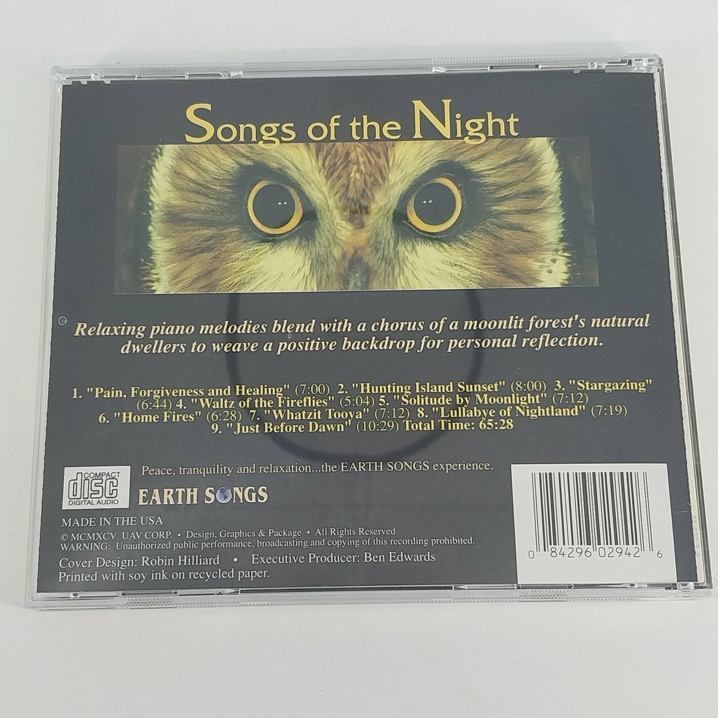 Songs of the Night Earth Songs CD 1995 Nature Sounds Ambient Relaxation Music