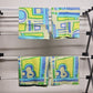 Set of 4 Dinner Napkins Cloth in Blue Green Abstract Geometric Pattern 16.5"long