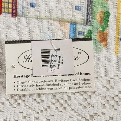 Set of 2 Heritage Lace Nautical Lighthouse Placemats 14"x20" White Polyester NWT