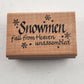 Lot of 4 Snowmen Christmas & Holiday Themed Wooden Mounted Rubber Stamps Vintage