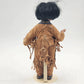 Native American Boy Porcelain Doll Standing with Stand Indigenous Collectible