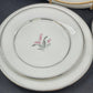 Noritake Crest 6 Piece Place Setting Lily of the Valley 5421 Platinum Trim Vtg