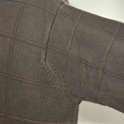 IZOD Sweater Brown Pullover Men's XLT Crewneck Cotton Long Sleeve Square Design