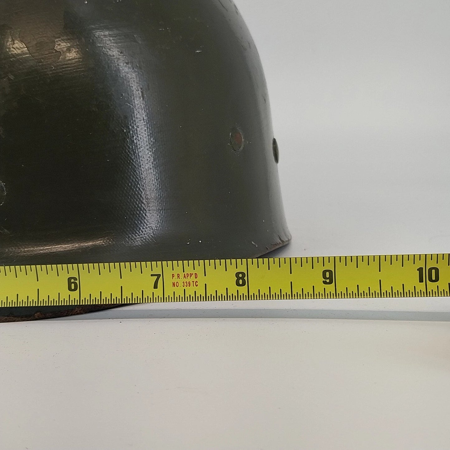 Korean War M1 Combat Helmet Fiberglass Liner Capac 51-53 Vtg Crack Ear Military