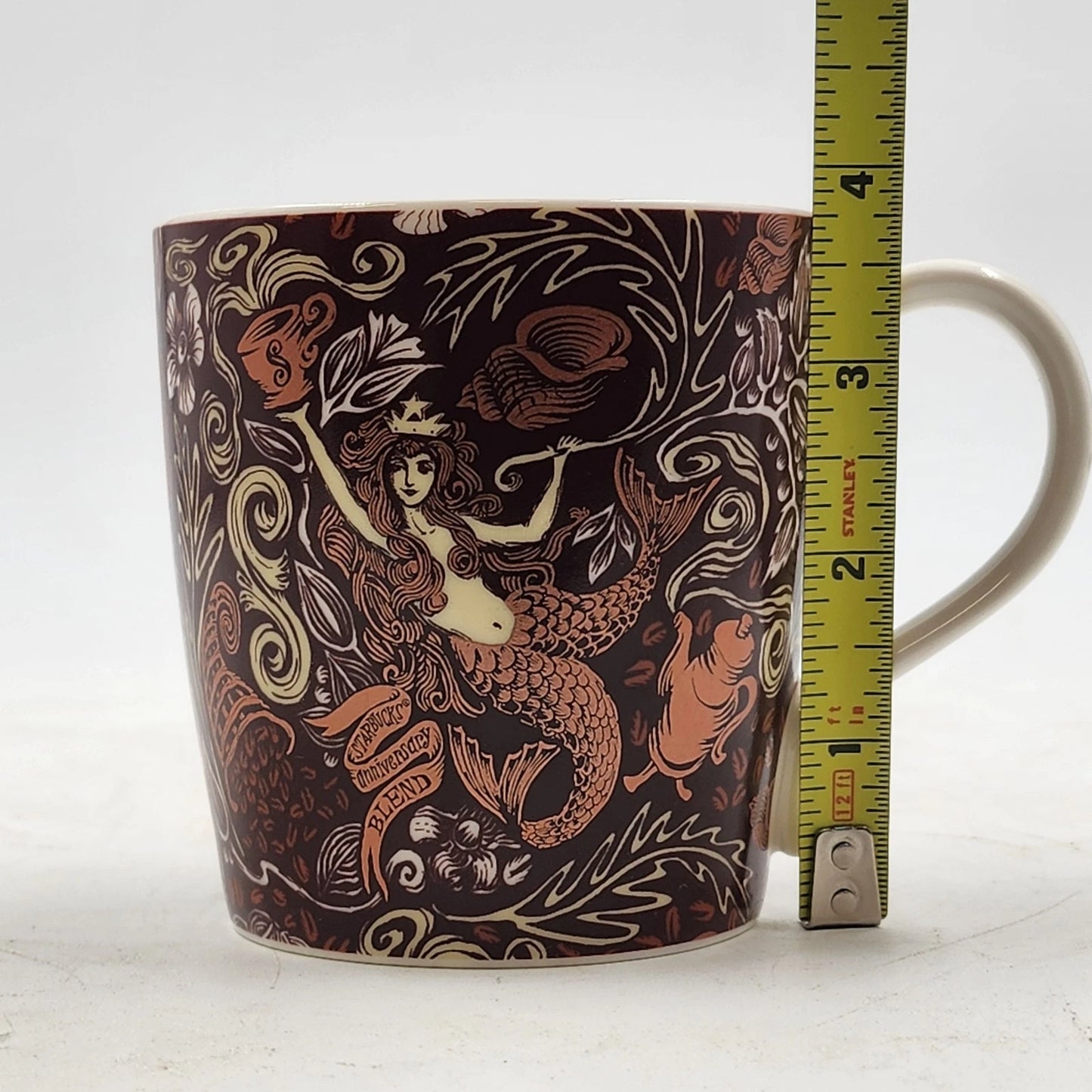 Starbucks 2008 Anniversary Blend Siren Mermaid Mug Split Tail Coffee Cup 12 oz