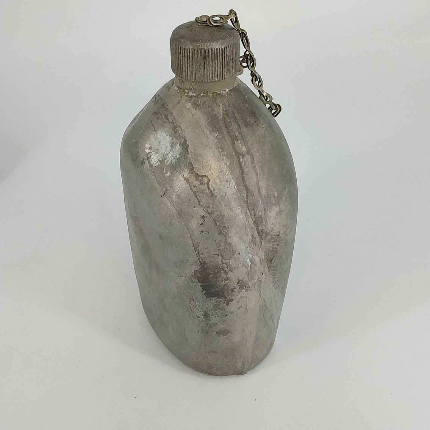 US Military WWII Metal Water Canteen Canvas Cover Army Field Gear Vintage