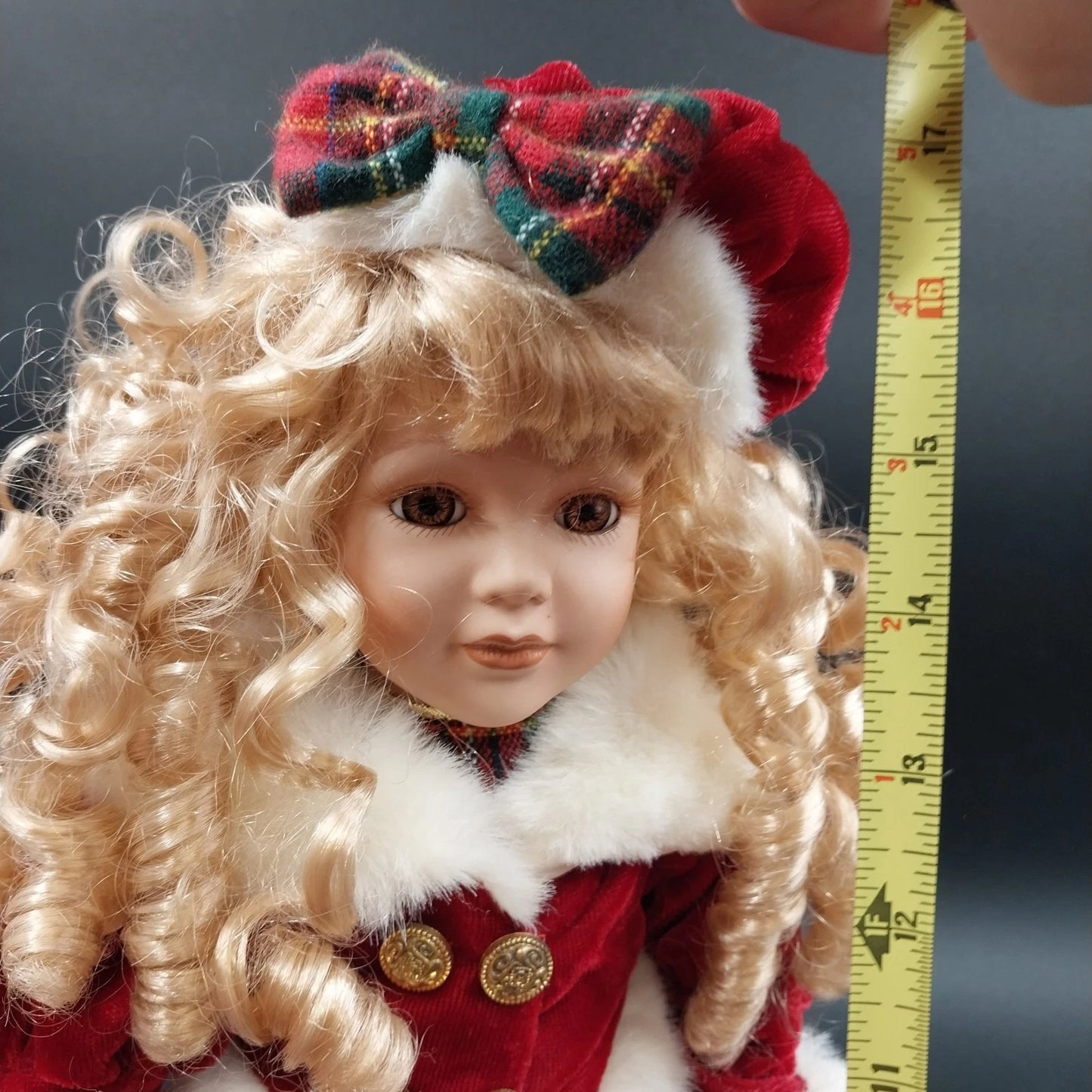 DanDee Collector's Choice Porcelain Doll 17" Christmas Limited Edition Seasonal
