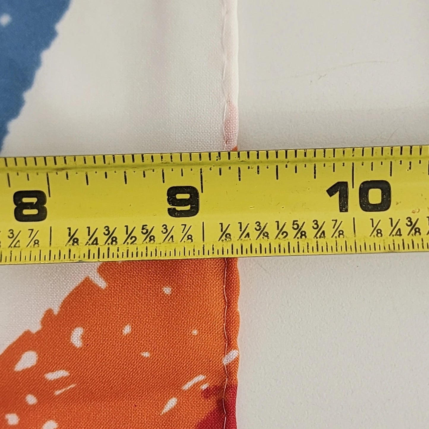 Avon Scarf Japan Exclusive Orange Blue White Long Skinny Polyester 52" 1970's