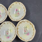 5 Salt Cellars Berry Bowls Floral Gold Gilt China Dresden Germany Pattern 52