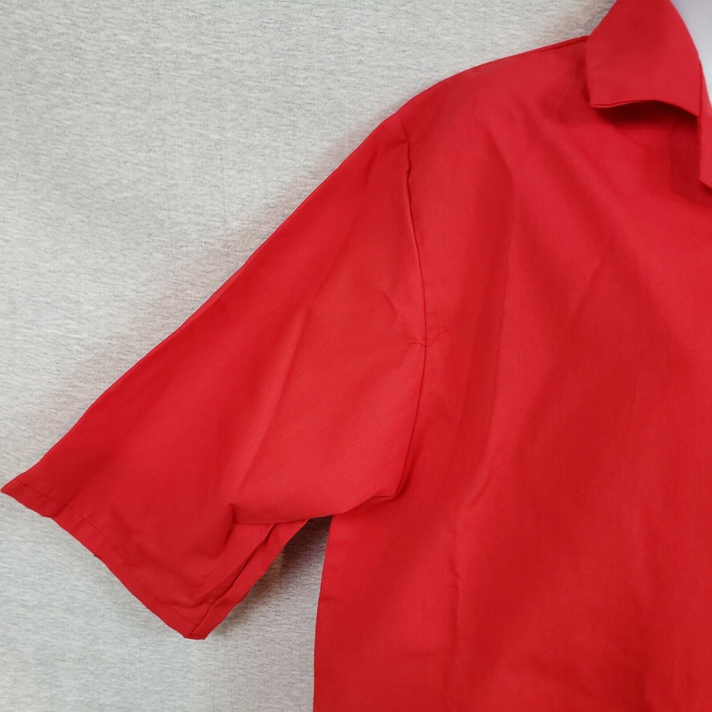 Fame Fabrics K71 Red Unisex Server Smock Medium 2 Pocket Work Uniform