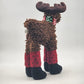 Plush Stuffed Animal Standing Moose Piercing Bling & Chain 14" Christmas Decor