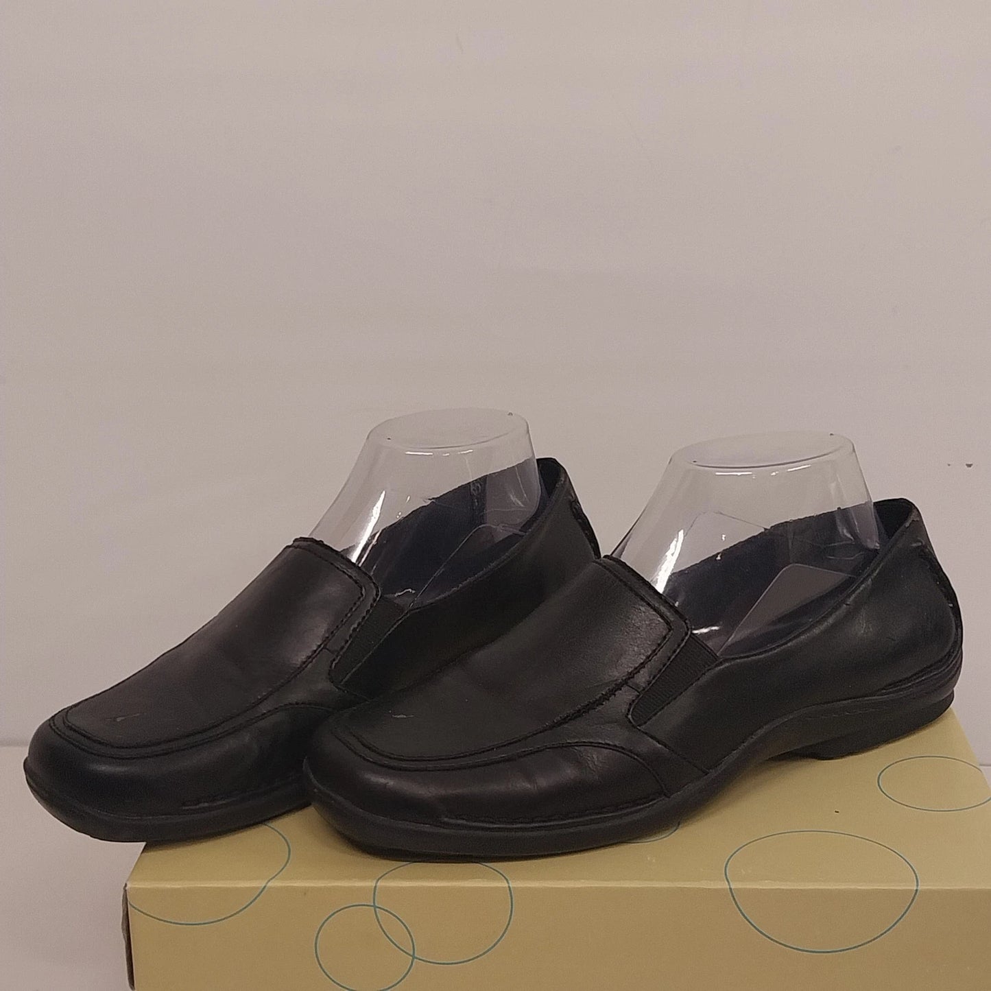 LifeStride Duke Black Wide Slip On Loafers Womens 8W Comfort