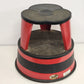Vestil Red Steel Rolling Step Stool 2-Step 500 lb Capacity Industrial Made USA