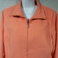 Anne Klein Womens Medium Peach Zip Jacket Spring Polyester Blend Tapered Vietnam
