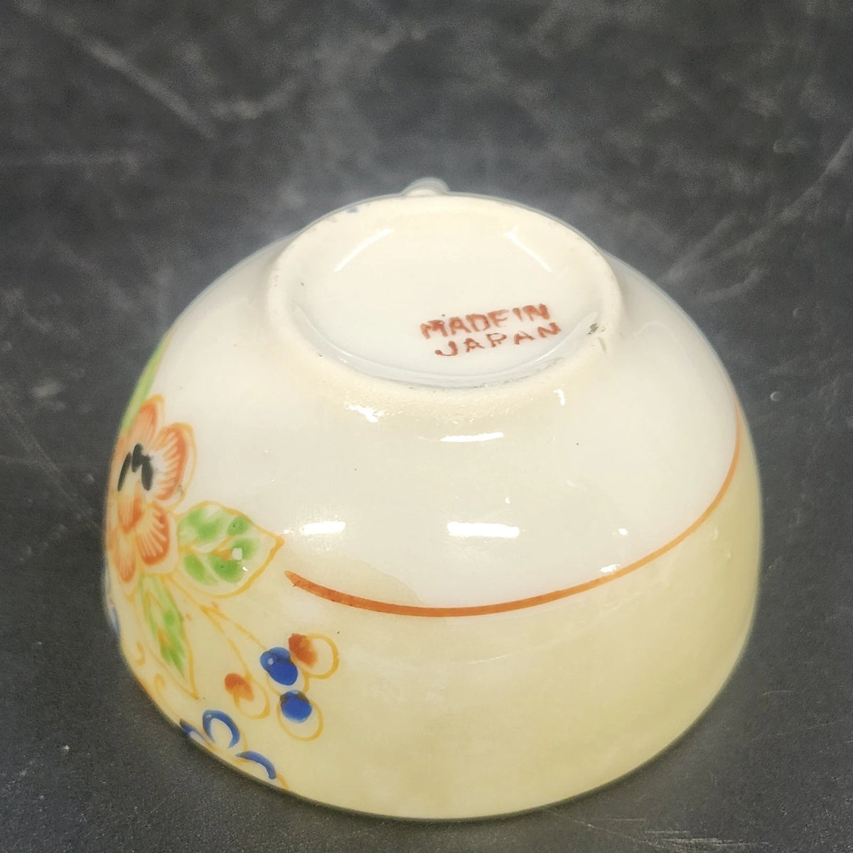 Floral Demitasse Tea Coffee Cups 2.5"d Set of 4 Porcelain Handle Japan Vintage