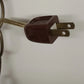 Tiffany Style Tulip Slag Glass Pendant Hanging Lamp 8 Panel Cream Amber 11" Vtg