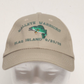 Walleye Warriors Flag Island 2008 Fishing Hat Tan Hook Loop Size Adjustment Cap