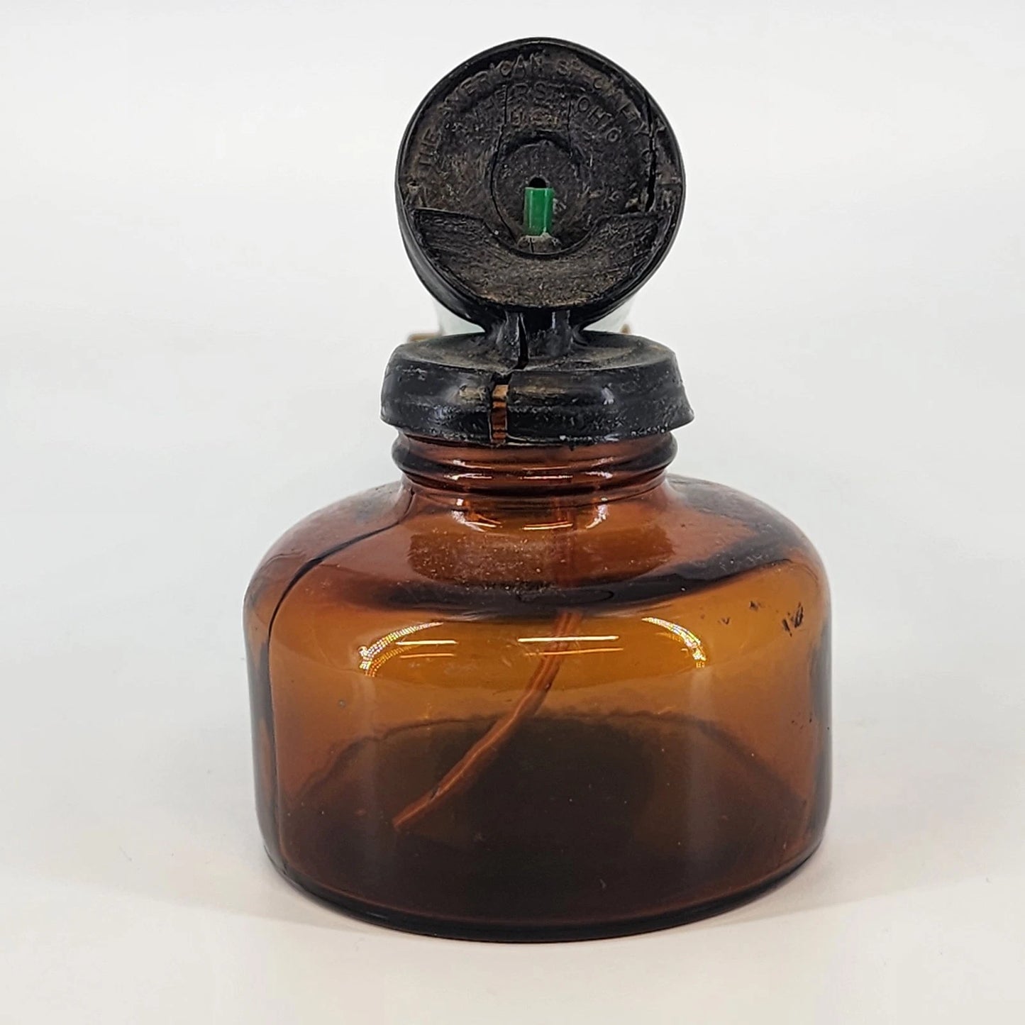 1950s Vintage Bug Insect Pump Sprayer Amber Glass Atomizer