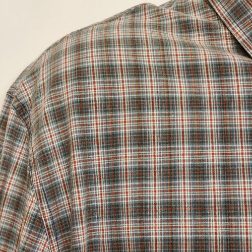 Wrangler Hero Shirt Men's Large Multicolor Plaid Long Sleeve Button-Down Cotton