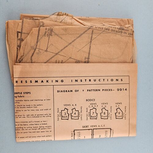 Butterick 9914 Girl Jumper Sewing Pattern Size 8 Cut Complete