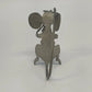 Zemtek Pewter Mouse Holding Bell Figurine Red Nose 3" Collectible Metal Ornament