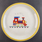 Child's Plate and Bowl Train Engine Tognana for Crown Corning Italy Pottery Set
