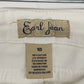 Earl Jean White Rhinestone Straight Leg Cuffed Denim Jeans 10