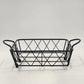 2 Casserole Serving Carriers Black Metal Wire Nesting with Handles 8.75" & 8"