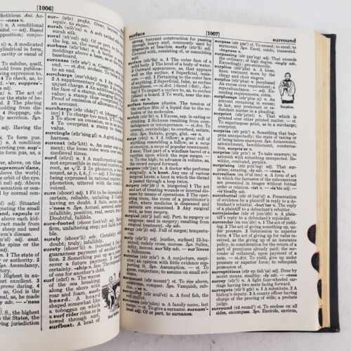 Webster’s New American Dictionary 1967 Thumb Indexed Book