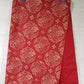 Holiday Decor Red Table Runner 14x72 Stamped Pattern Lined Sewn Edge Rectangular