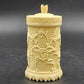 Agiftcorp Cocktail Forks with Floral Carved Celluloid Holder Cream Hong Kong 1978