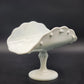 1970s Indiana Milk Glass Teardrop Footed Banana Fruit Bowl 11" Vintage MCM