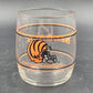 4 Vintage NFL Teams Hi-Ball Glasses 3.75" h x 3.25" w Browns Bengals Bucs Cards