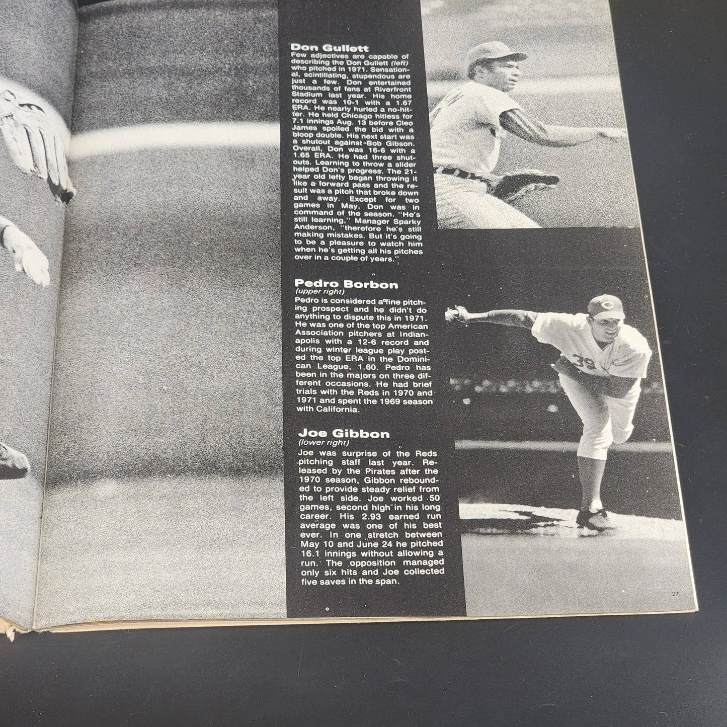 Cincinnati Reds 1972 Yearbook Johnny Bench Pete Rose Joe Morgan MLB Magazine Vtg