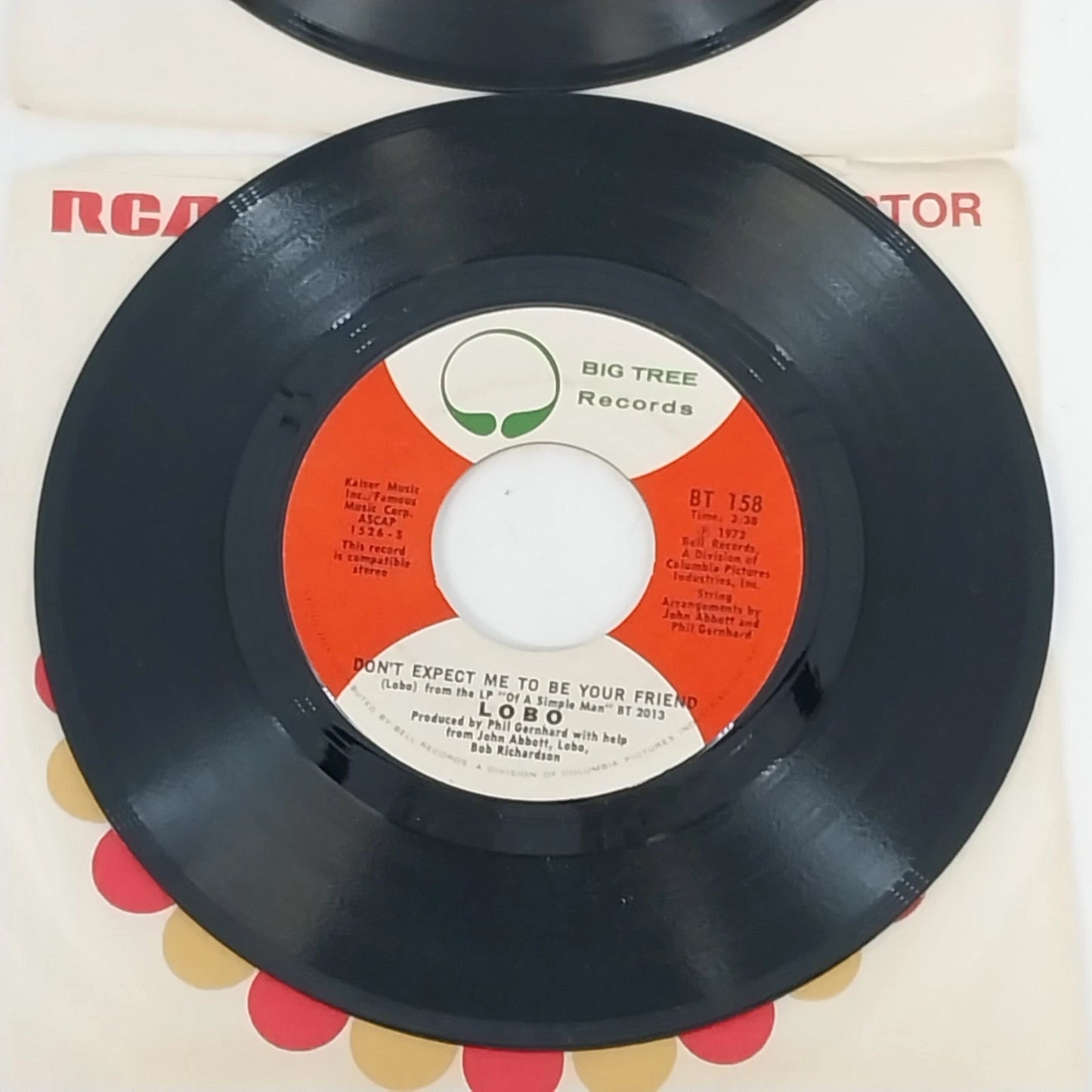 Lobo 45 RPM Vinyl Lot Soft Rock Singles Big Tree Records 1970s